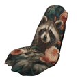 thumbnail image 1 of ZUXONGSY Car Seat Cover Towel Raccoon Peony Print Protection for Front Bucket Seats Sweat Athletic Running Towel Seat Covers Seat Protector for Dog, Pets, 1 of 8