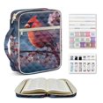 thumbnail image 1 of ZUXONGSY Cardinal Cherry Blossom Print Large Bible Bag for Women, Quilted Bible Carrying Case with Handles, Organizer Pocket for Pens & Accessories, Perfect ChuZU & Study Tote, 1 of 7