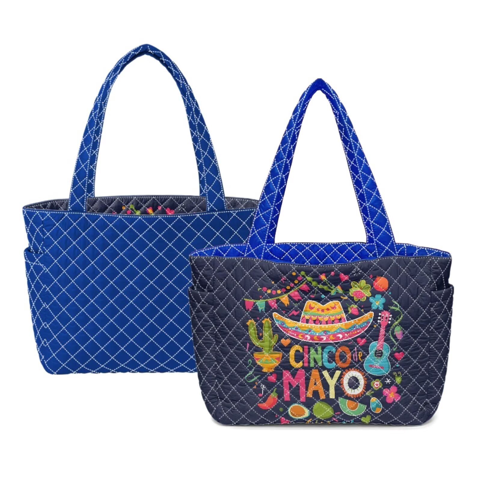ZUXONGSY Carnival Mexico Print Women's Quilted Laptop Tote Bag