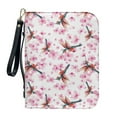 thumbnail image 1 of ZUXONGSY Cherry Blossom Hummingbird Print PU Leather Bible Cover Case for Women Men Large Bible Book Carrying Case with Detachable Wristlet Strap Scripture Bag for Daily Use Bible Gift, 2XL, 1 of 7