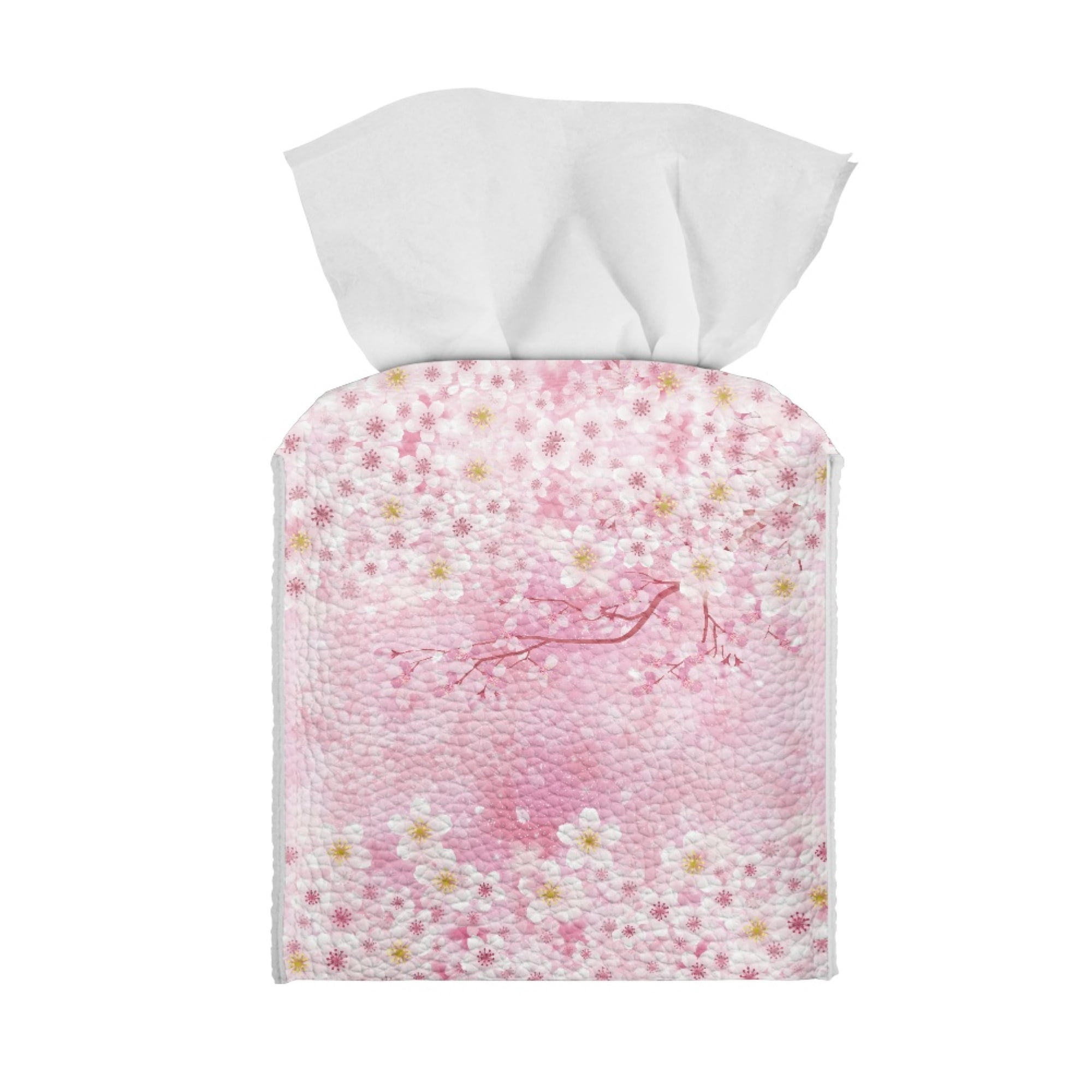 ZUXONGSY Cherry Blossom Square Tissue Box Cover 2 Pieces PU Leather ...