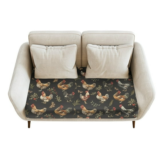 ZUXONGSY Chicken Couch Cushion Covers Separate Sofa Seat Cushion Cover Outdoor Cushion Dust Cover Contemporary Furniture Protector Decorative Cover for Living Room Decoration 50x27.5x9 in