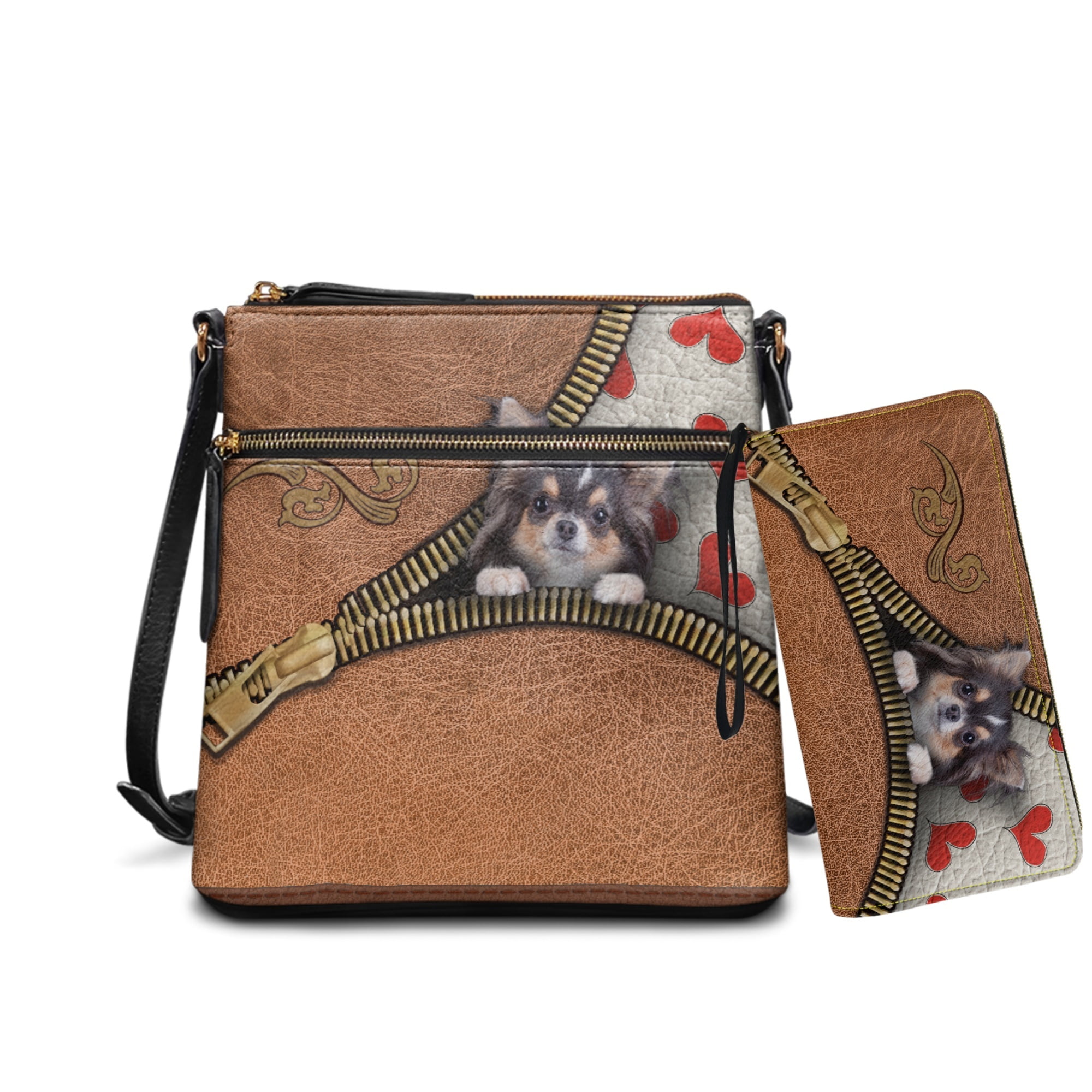 ZUXONGSY Chihuahua Dog Print Crossbody Bags Ladies Shoulder