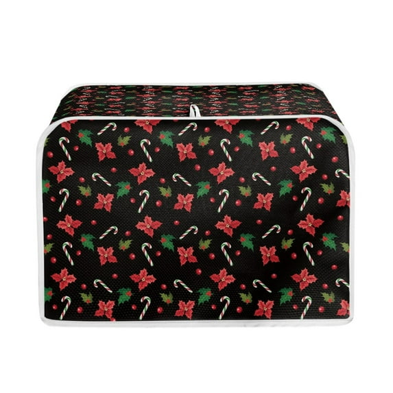 ZUXONGSY Christmas Candy Toaster Covers 2 Slice Bread Machine Cover Wide Slot Kitchen Small Appliance Cover with A Hook Dust Protection Toaster Dust Cover Xmas Decor