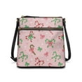 thumbnail image 1 of ZUXONGSY Christmas Cane Bow Print Shoulder Handbag for Women Small Crossbody Bag PU Leather Satchel with Adjustable Wide Strap for Shopping Working, 1 of 7