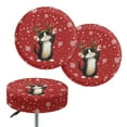 thumbnail image 1 of ZUXONGSY Christmas Cat Snowflakes Circle Stool Cover 2 Packs Stretchy Stool Covers 13"-15" Size M Christmas Round Bar Stool Cover Easy to Clean for Bar Restaurant Office, 1 of 6