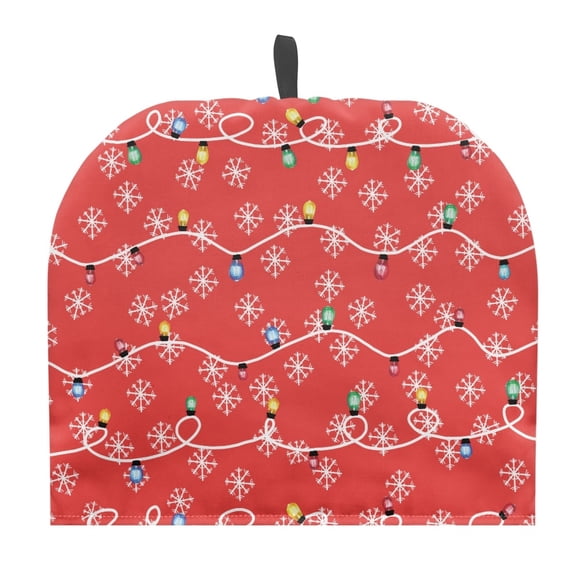 ZUXONGSY Christmas Colored Lights Tea Cozy for Teapot Tea Kettle Cover with Hanging Loop Large Teapot Cover Insulating Keep Tidy and Clean Warming Tea Kettle Quilt Xmas Decor