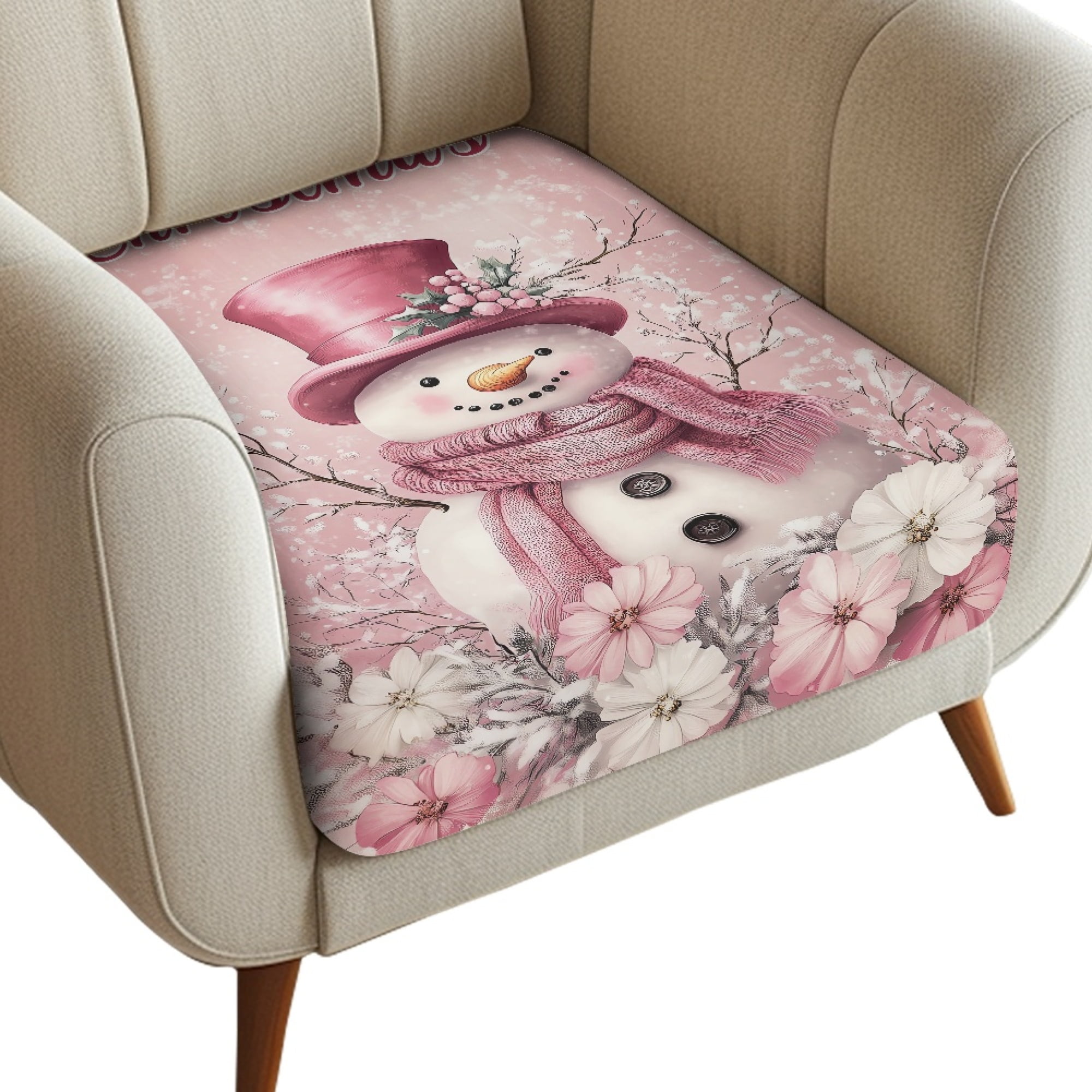 Christmas Eve Smiles Quilted Sofa Cover NCU0PT9884