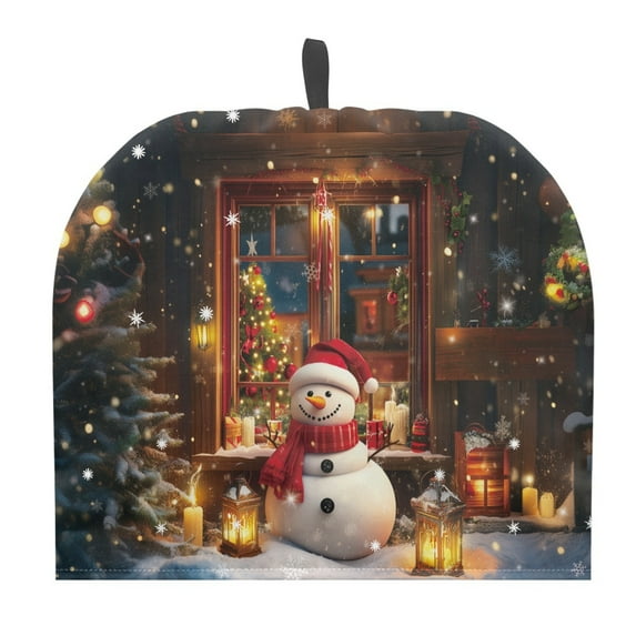 ZUXONGSY Christmas Snowman Teapot Cover Cozy Warming Tea Kettle Quilt with Hanging Ring Fit Tea Breakfast Warmer Cover Not Easy to Pilling and Fade Thick Teapot Cosy 12.9 x 10.4 Inches