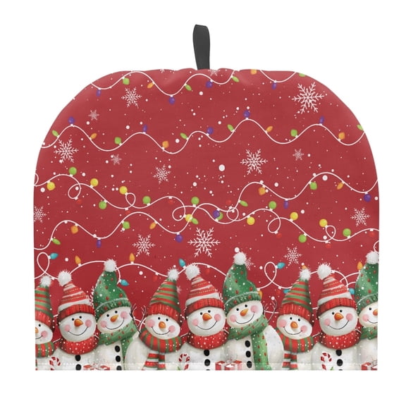 ZUXONGSY Christmas Snowman Teapots Dust Covers Thick Teapot Cosy with Hanging Loop Fit Tea Breakfast Warmer Cover Not Easy to Pilling and Fade Thick Teapot Cosy Xmas Decor