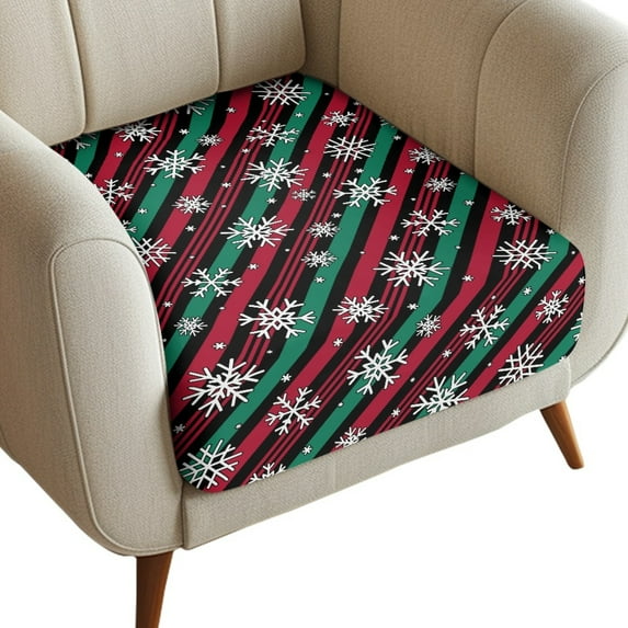 ZUXONGSY Christmas Sofa Cushion Covers Stripes Couch Cushion Protector Cover Anti Slip Sofa Cushion Slipcover Contemporary Furniture Protector for Dogs Cats and Children 1 Seater