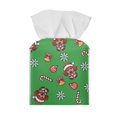 thumbnail image 1 of ZUXONGSY Christmas Square Tissue Box Cover Dachshund Set of 2 PU Leather Tissue Box Cover Bathroom Tissue Box Holder Decorative Tissue Case Christmas Gifts to Friends Family, 1 of 7