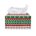 thumbnail image 1 of ZUXONGSY Christmas Stripes Tissue Box Cover Modern PU Leather Tissue Box Holder with Buttons Rectangular Tissue Box Holder Full Coverage Design Home Accessories Decoration, 1 of 7
