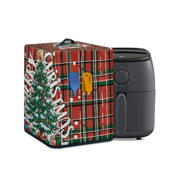 ZUXONGSY Christmas Tree Air Fryer Cover Kitchen Appliance Protective Cover with Pockets And Handle Universal Coffee Maker Hood Toaster Dust Cover Fit 5 6 Qt Xmas Decor