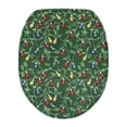 thumbnail image 1 of ZUXONGSY Christmas Tree Lights Flannel Toilet Cover Washroom Toilet Bowl Dust Cover with Elastic Bottom Soft Skin Friendly Toilet Protective Cover Stain-Resistant Xmas Decor, 1 of 6