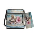 thumbnail image 1 of ZUXONGSY Conch Hibiscus Starfish Print Women's PU Leather Hobo Bag & Wallet Set, Stylish Crossbody Satchel with Adjustable Strap, Large Capacity for Shopping Work Business, 1 of 5