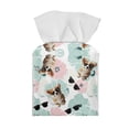 thumbnail image 1 of ZUXONGSY Corgi Square Tissue Box Covers Flower Pack of 2 Modern PU Leather Tissue Holder Decorative Holder Organizer Removable Tissue Box Cover for Children Birthday Gifts, 1 of 7
