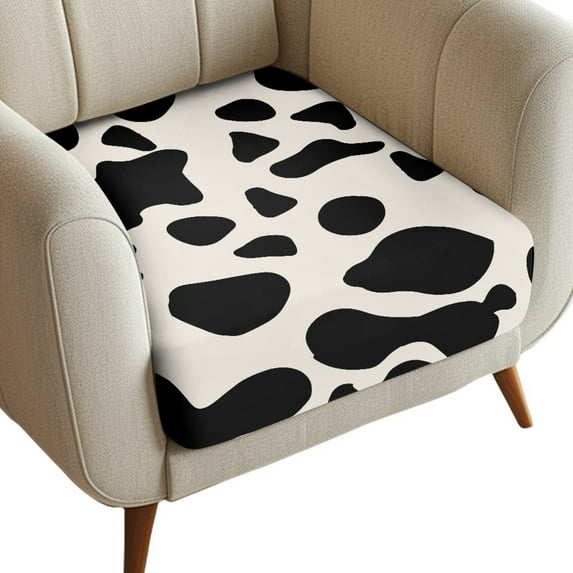 ZUXONGSY Cow Print Couch Cushion Covers Outdoor Patio Couch Cushion Protector Cover Removable Sofa Cushion Protector Cover Dust Protective Cover for Living Room Bedroom Office Size S