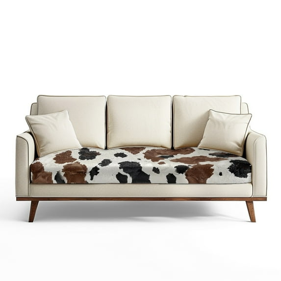 ZUXONGSY Cow Print Couch Cushion Covers Sofa Cushion Protector Cover 3 Seater Sofa Cushion Cover Contemporary Furniture Protector Soft Couch Seat Cushion Slipcover Daily Decor