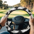 thumbnail image 1 of ZUXONGSY Cow Print Golf Cart Steering Wheel Covers Universal Car Wheel Cover Stretchable Auto Wheel Cover Club Anti Slip Cover Car Golf Cart Interior Decor Steering Wheel Accessories, 1 of 7