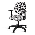 thumbnail image 1 of ZUXONGSY Cow Print Office Chair Cover Set of 2 Piece Mid Back Chair Covers Expandable Computer Desk Chair Seat Cover Replacement Furniture Protector for Family Friends, 1 of 7