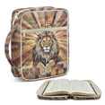thumbnail image 1 of ZUXONGSY Cross Lion Print Quilted Bible Cover for Women Portable Bible Protective Carrier Portable Journal Case with Pen Holder ChuZU Bag for Daily Commuter, 1 of 7