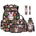 thumbnail image 1 of ZUXONGSY Cute Floral Bunny Print 6 in 1 Back to School Backpack Set with Insulated Lunch Box, Pencil Case, Water Bottle Holder, Keychain & Bookmark, Student Bookbag for Boys Girls Middle School, 1 of 6