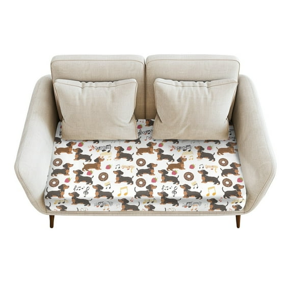 ZUXONGSY Dachshund Couch Cushion Covers Medium Separate Sofa Seat Cushion Cover Contemporary Furniture Protector Wear-Resistant Armhair Cushion Slipcover Gifts for Kids Girls