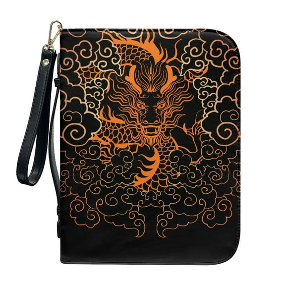 ZUXONGSY Daisy Flower Sunflower Hummingbird Print PU Leather Bible Case for Women Men Lightweight Bible Carrying Tote Bags with Detachable Wristlet Strap Scripture Bag for Study, L