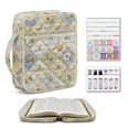 thumbnail image 1 of ZUXONGSY Daisy Rose Print Bible Carrying Case for Women, Sturdy Quilted Bag with Reinforced Handles, Protective Cover for Study and Travel, 1 of 8