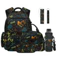 thumbnail image 1 of ZUXONGSY Dinosaur Print 6 in 1 Backpack Set for Boys Grils, Large Capacity School Backpack with Lunch Bag, Pencil Case, Water Bottle Holder, Keychain & Bookmark, Lightweight Bookbag for School, 1 of 7