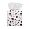 thumbnail image 1 of ZUXONGSY Dog Paw Square Tissue Box Covers PU Leather Household Tissue Holder Decorative Tissue Box Cover Wear Resistant Leather Tissue Box Cover for Table, Dresser, Countertop, 1 of 7