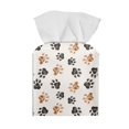 thumbnail image 1 of ZUXONGSY Dog Paw Square Tissue Box Covers PU Leather Tissue Cube Box Cover Stylish Tissue Box Cover Customized Printed Tissue Cover for Bathroom,Car,Bedroom, Hotel, Office, 1 of 7