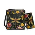 thumbnail image 1 of ZUXONGSY Dragonfly Daisy Moon Print Women's Travel Shoulder Bag Set - Multi-Pocket Waterproof Tote with Long Wallet with Adjustable Shoulder Strap for Daily Use Shopping, 1 of 5
