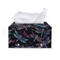 thumbnail image 1 of ZUXONGSY Dragonfly Tissue Box Covers Rectangle PU Leather Tissue Cube Box Cover with Buttons Waterproof Tissue Cover Full Coverage Design Tissue Box Holder for Car Bathroom, 1 of 7