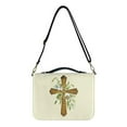 thumbnail image 1 of ZUXONGSY Easter Cross Lily Flower Print Pu Leather Bible Cover for Men Women He Is Risen Bible Carrier with Adjuatable Strap Multifunctional Christian Gift for Christian, -L, 1 of 7