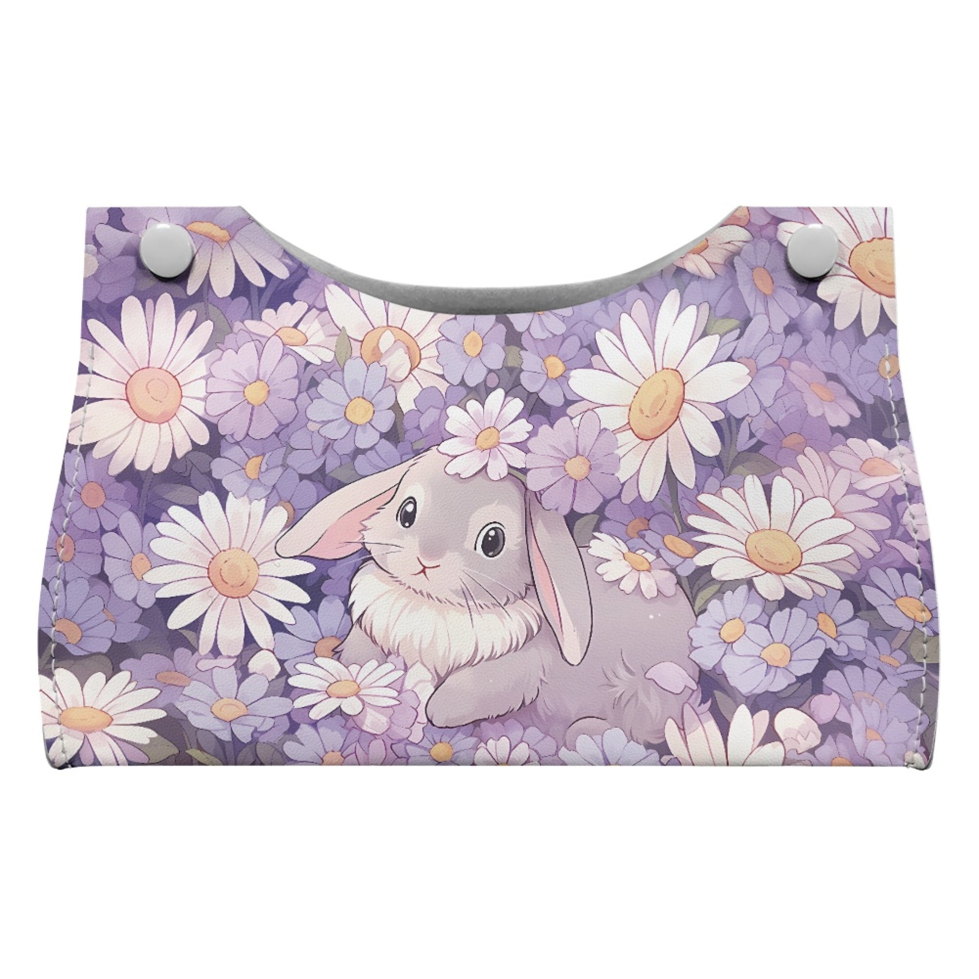 ZUXONGSY Easter Rabbit Tissue Box Cover Rectangle Modern PU Leather ...