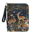 thumbnail image 1 of ZUXONGSY Fantasy Forest Sika Deer Bunny Floral Prints PU Leather Bible Cover for Women Men Lightweight Bible Carrying Case with Detachable Wristlet Strap Scripture Bag for Daily Commuter, L, 1 of 7