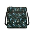 thumbnail image 1 of ZUXONGSY Ferns Leaves Butterfly Print Shoulder Handbag for Women Trendy Crossbody Purse Small Satchel with Adjustable Wide Strap for Travel Shopping, 1 of 1