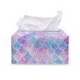 thumbnail image 1 of ZUXONGSY Fish Scales Tissue Box Covers Rectangle PU Leather Tissue Cube Box Cover with Buckle Tissue Box Holder for Kitchen Dustproof Tissue Box Cover Gifts to Friends Family, 1 of 1