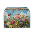 thumbnail image 1 of ZUXONGSY Flower Butterfly Toster Cover 4 Slice Kitchen Small Appliance Cover Bread Toaster with A Hook Home Decor Wide Slot Bread Machine Protector for Oven Kitchen Decor, 1 of 7