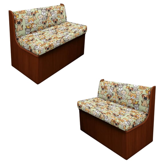 ZUXONGSY Funny Dog Print 4 Pcs RV Dinette Cushion Covers Non-Slip Camper Seat Covers Dinette Booth Stretch Sofa Furniture Protector Sofa Slipover for Travel Trailer Couch