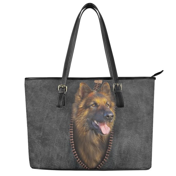 ZUXONGSY German Shepherd Dog Print Handbag for Women Large Capacity Satchel Handbags Casual Travel Purse with Handle for Travel Shopping