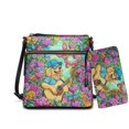 thumbnail image 1 of ZUXONGSY Golden Retriever Butterfly Floral Print PU Leather Crossbody Hobo Bag & Wallet Set for Women, Spacious Satchel with Adjustable Strap for Work & Travel, 1 of 5