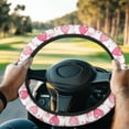 thumbnail image 1 of ZUXONGSY Heart Pattern Golf Cart Steering Wheel Covers Universal Car Wheel Cover Stretchable Club Car Steering Wheel Cover Fashion Auto Wheel Cover Valentine's Day Car Decorations, 1 of 7
