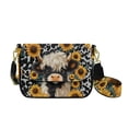 thumbnail image 1 of ZUXONGSY Highland Cow Sunflower Cow Print Shoulder Handbag for Women Trendy Crossbody Bag Small Satchel with Adjustable Wide Strap for Shopping Business, 1 of 7