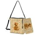 thumbnail image 1 of ZUXONGSY Highland Cow Sunflower Maple Leaf Print Large Bucket Bag Purse and Wallet Set for Women, Waterproof Crossbody Handbag with Leather Wallet for Dating Business, 1 of 4