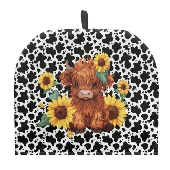 ZUXONGSY Highland Cow Tea Cozies for Teapot Insulated Breakfast Pot Cover with Hanging Loop Insulated Breakfast Pot Cover Cow Pattern Stain Resistant Home Kitchen Accessories