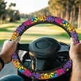 thumbnail image 1 of ZUXONGSY Hippie Flower Golf Cart Steering Wheel Cover Universal Car Wheel Cover Feels Good in Handling Steering Wheel Protector Interior Decor Steering Wheel Accessories for Club Car Golf Cart, 1 of 7