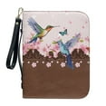 thumbnail image 1 of ZUXONGSY Hummingbird Cherry Blossom Butterfly Print Leather Bible Case for Women Men Large Bible Protective Carrier with Detachable Wristlet Strap Bible Accessories for Church Bible Gift, 2XL, 1 of 7